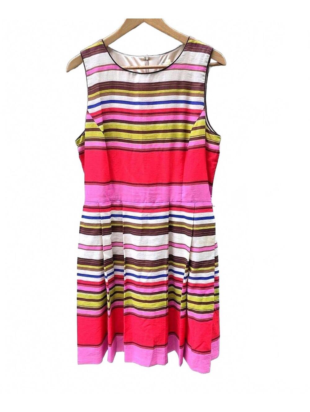 Bianca Nygard Vintage Multi-Colour striped Sleeveless Dress  Size 12